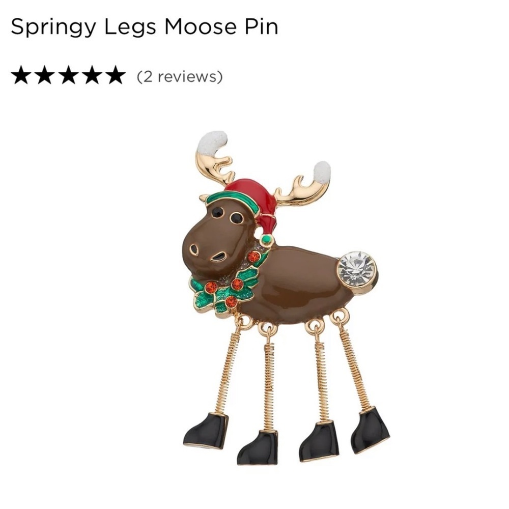 Springy Leg Moose Pin